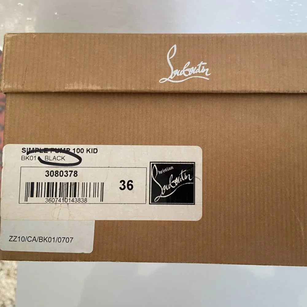 Christian Louboutin Black Simple Pump 100 Size 6 - Picture 2 of 9